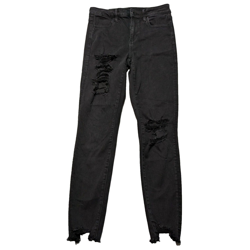AMERICAN EAGLE 360 NE(X)T LEVEL STRETCH Women 8‎ Regular Black Hi-Rise Jegging